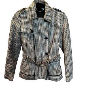Banana Republic Women's Short Jacket Black and White Flecks Petite XS Stylish